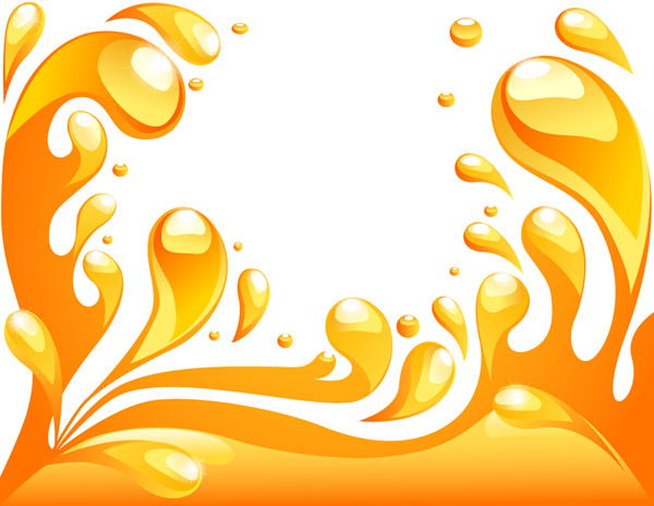 free vector Orange liquid background vector 3
